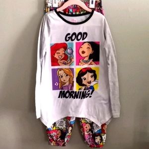 Girls Disney Princess Pajama Set Size M